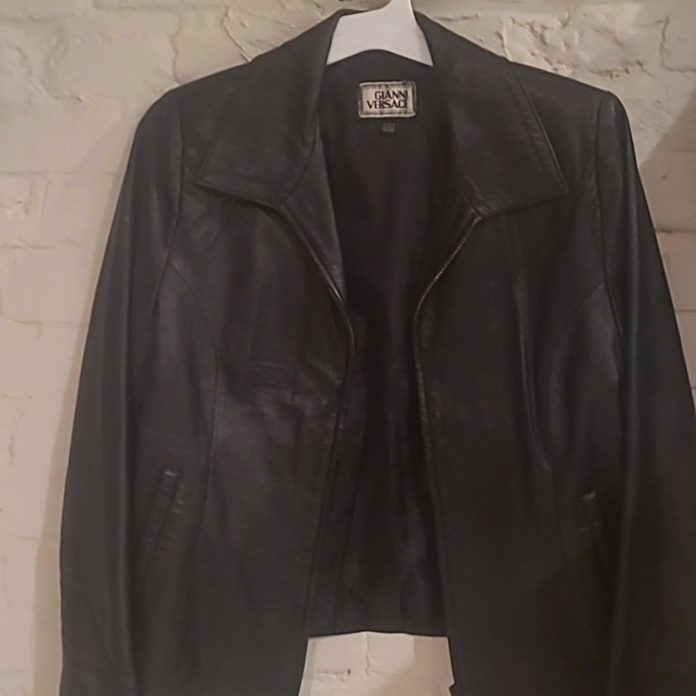 Black Leather Gianni Versace